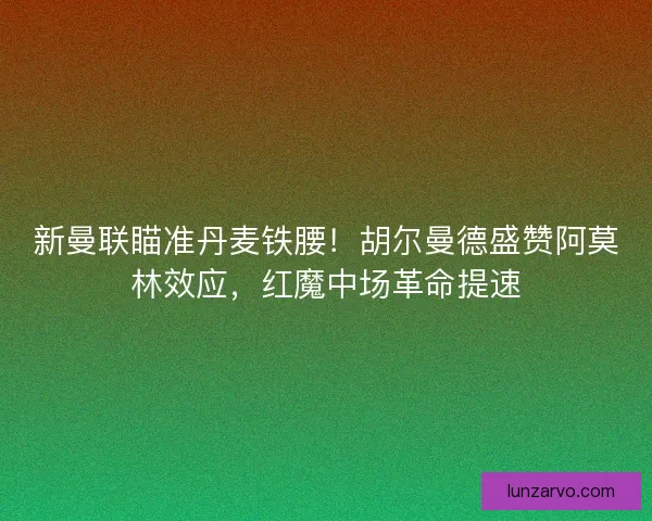 新曼联瞄准丹麦铁腰！胡尔曼德盛赞阿莫林效应，红魔中场革命提速